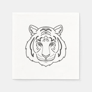 Tiger Illustration Napkins