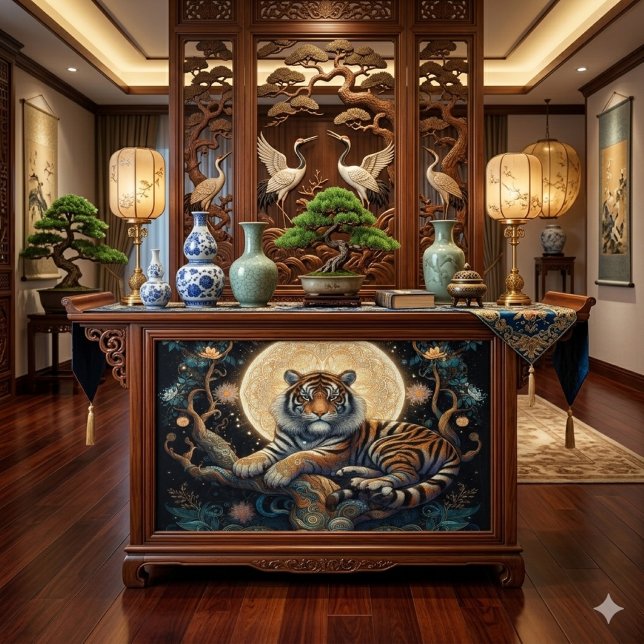 Tiger in a Tree Asian Decoupage Art Tissue Paper (Creator Uploaded)