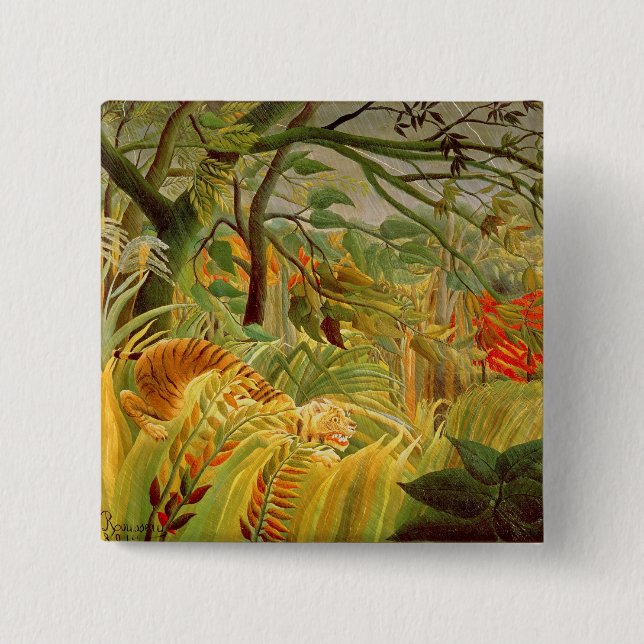 Tiger in a Tropical Storm  1891 Button (Front)