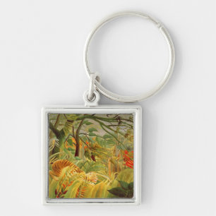 Tiger in a Tropical Storm 1891 Keychain