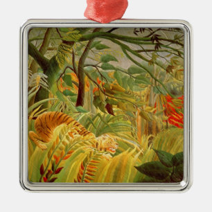 Tiger in a Tropical Storm 1891 Metal Ornament