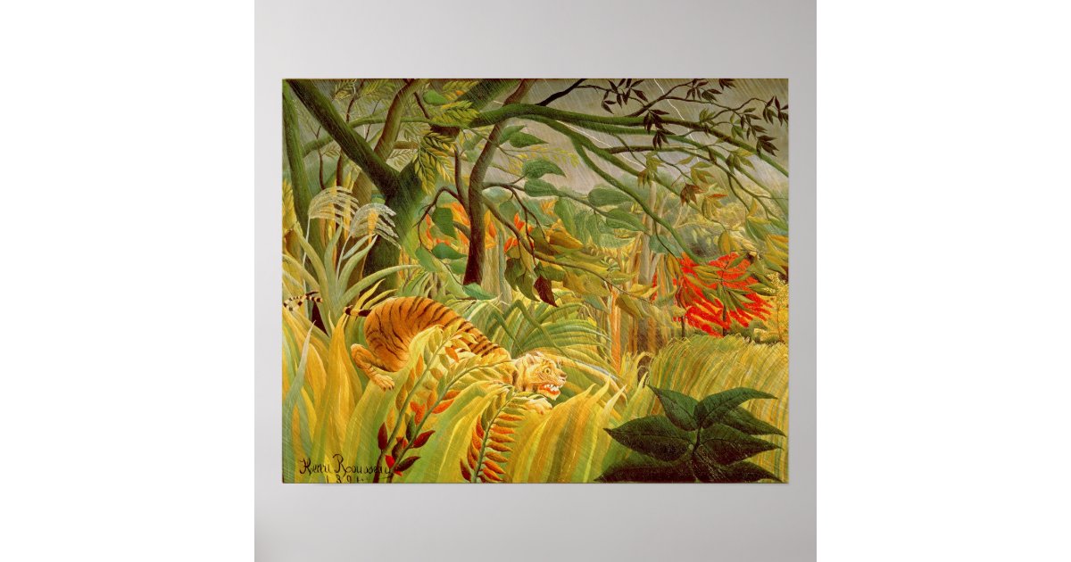 Tiger in a Tropical Storm 1891 Poster | Zazzle