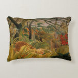 Tiger in a Tropical Storm by Henri Rousseau Accent Pillow