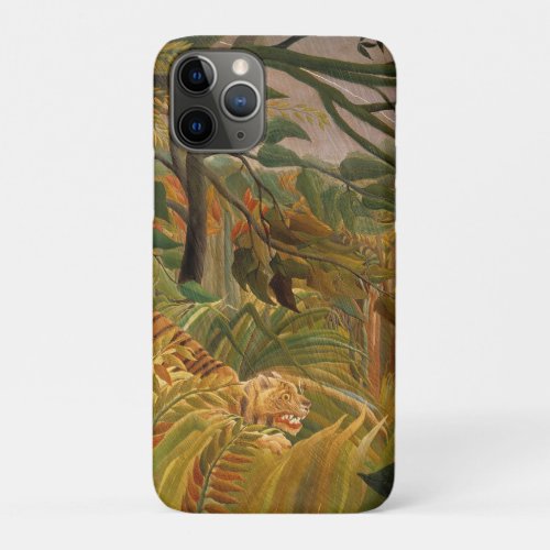 Tiger in a Tropical Storm by Henri Rousseau iPhone 11 Pro Case