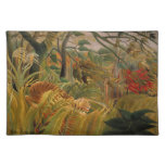 Tiger in a Tropical Storm by Henri Rousseau Cloth Placemat