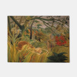 Tiger in a Tropical Storm by Henri Rousseau Doormat