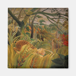 Tiger in a Tropical Storm by Henri Rousseau Magnet