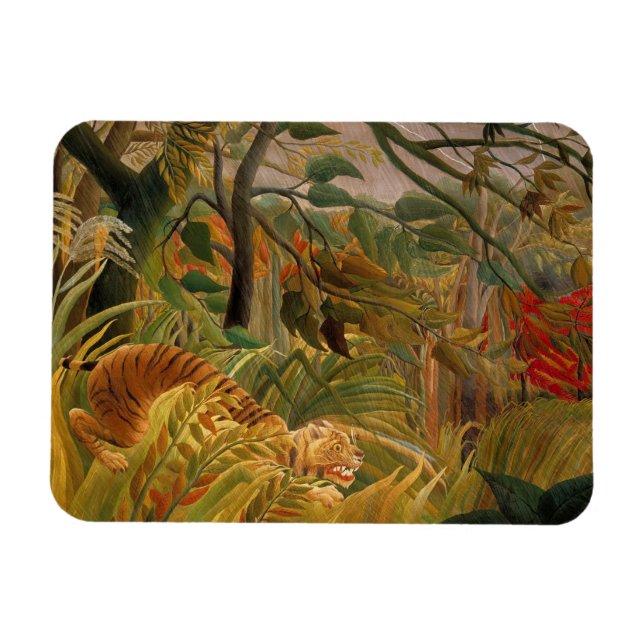 Tiger in a Tropical Storm by Henri Rousseau Magnet (Horizontal)