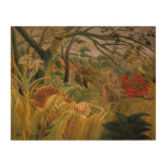 Tiger in a Tropical Storm by Henri Rousseau Wood Wall Art