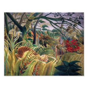 Tiger in A Tropical Storm Henri Rousseau Photo Print