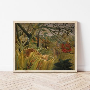 Tiger In A Tropical Storm | Henri Rousseau Poster by GreyOwlVintage at Zazzle