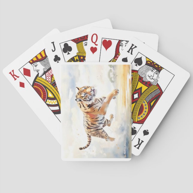 Tiger in Action 2 Poker Cards (Back)