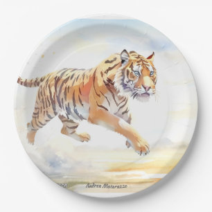 Tiger in Action 3 Paper Plates