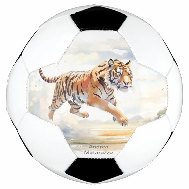 Tiger in Action Soccer Ball (Front)