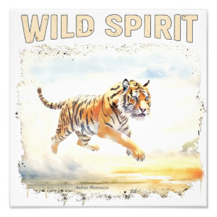 Tiger in Action - Wild Spirit Photo Print
