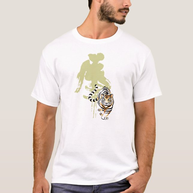 Tiger in Chinese art and calligraphy T-Shirt (Front)