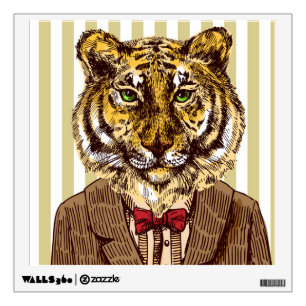 Tiger In Evening Wear Wall Decal