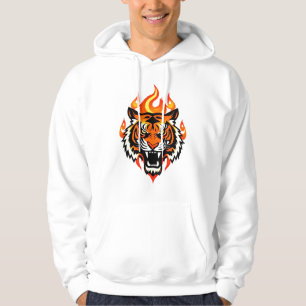 Tiger in fire hoodie