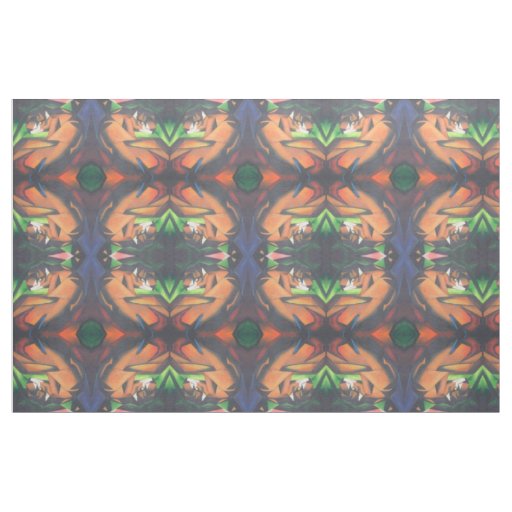 Tiger In Geometric Art Style Franz Marc Fabric