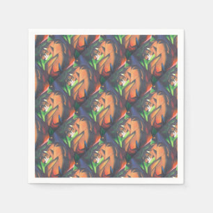 Tiger In Geometric Art Style Franz Marc Paper Napkins