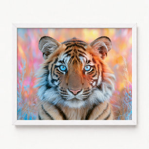 Tiger in Grass Fantasy Art Photo Poster
