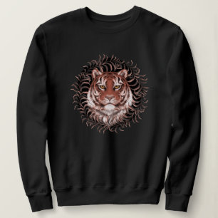 Tiger in grass sweatshirt