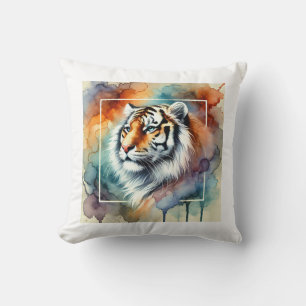 Tiger in Harmony with Nature 200824AREF136 - Water Throw Pillow