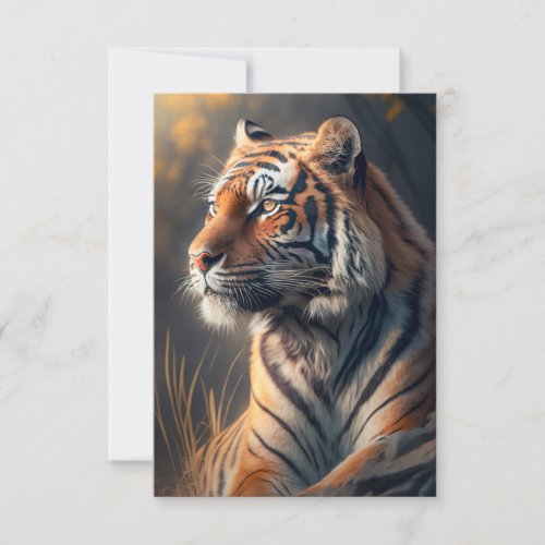 Tiger In Nature 35 x 5 Flat Thank You Card 