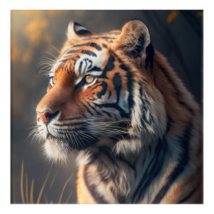 Tiger In Nature Acrylic Wall Art, 12" x 12"  Print