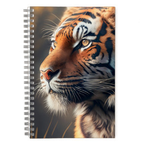 Tiger In Nature Custom 5.5" x 8.5" Spiral Notebooo Notebook