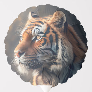Tiger In Nature Medium Air-Filled Balloon Round Cu