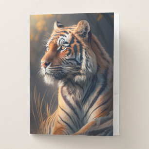 Tiger In Nature Pocket Folder