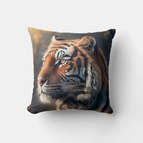 Tiger in nature Throw Pillow 16 x 16 