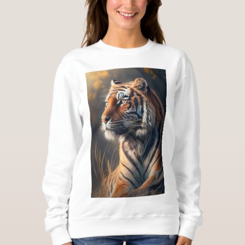 Tiger In Nature Womens Basic Sweatshirt 