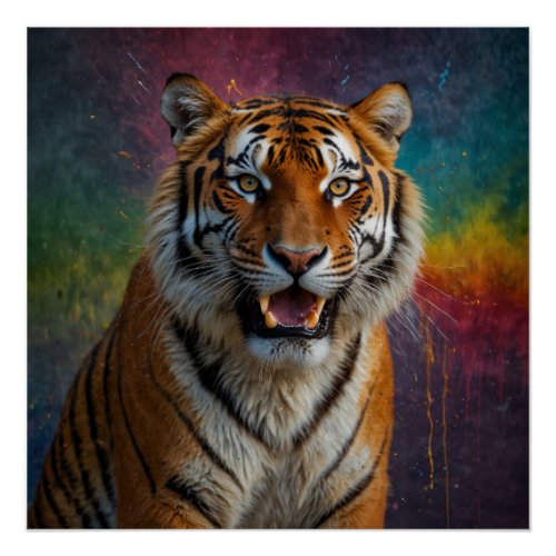 Tiger in Portrait Poster