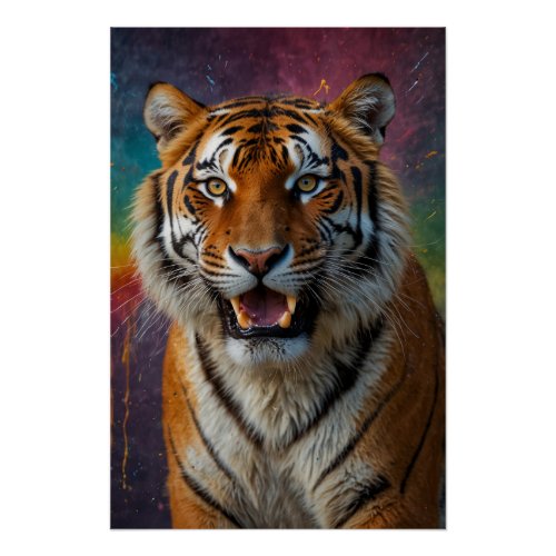 Tiger in Portrait Poster