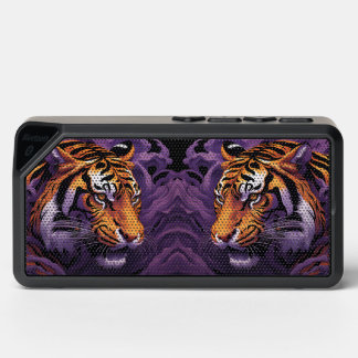 Tiger in purple bluetooth speaker