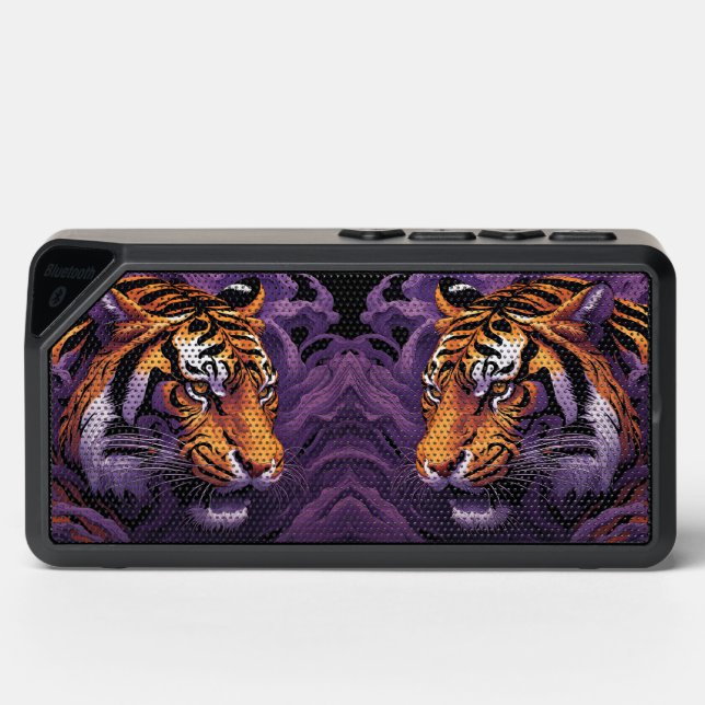 Tiger in purple bluetooth speaker (Front)