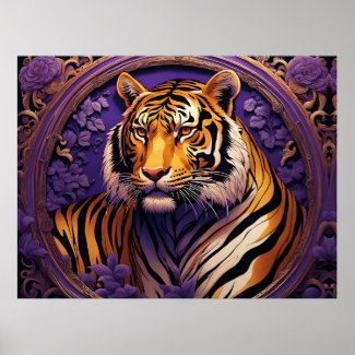 Tiger in purple