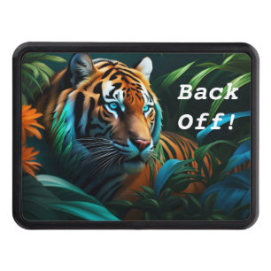 Tiger in the Jungle BACK OFF Hitch Cover