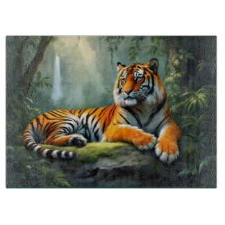 Tiger in the Jungle  Cutting Board