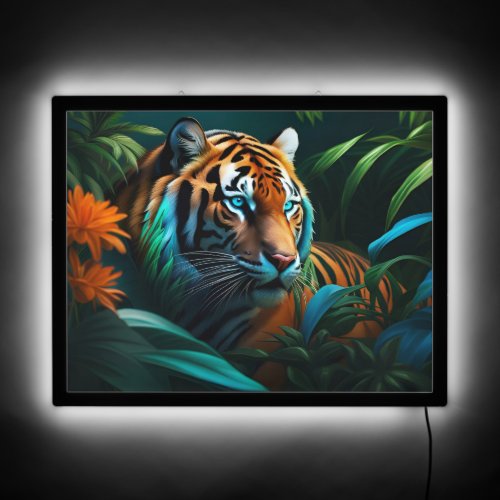 Tiger in the Jungle LED Sign