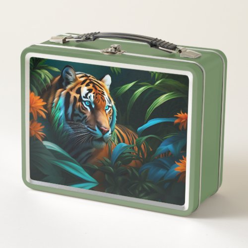 Tiger In the jungle Metal Lunchbox