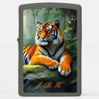 Tiger in the Jungle  Zippo Lighter