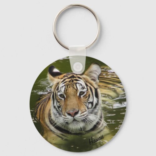 Tiger in the Water Keychain