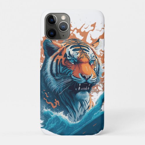 Tiger in Water _ Perfect gift for tiger lover iPhone 11 Pro Case
