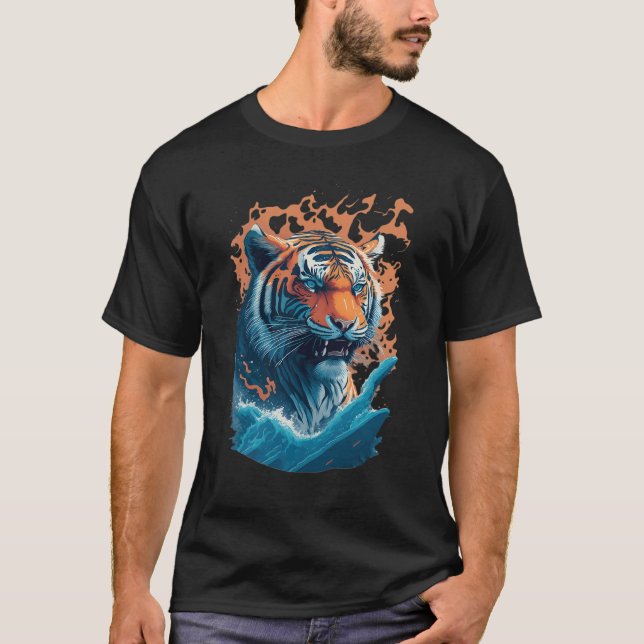 Tiger in Water - Perfect gift for tiger lover T-Shirt (Front)