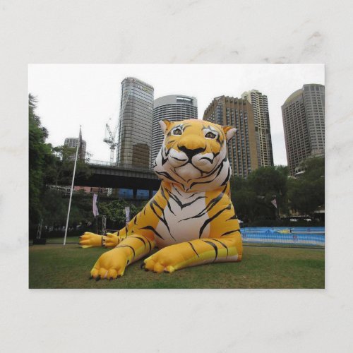 Tiger Inflatable for Lunar New Year Postcard
