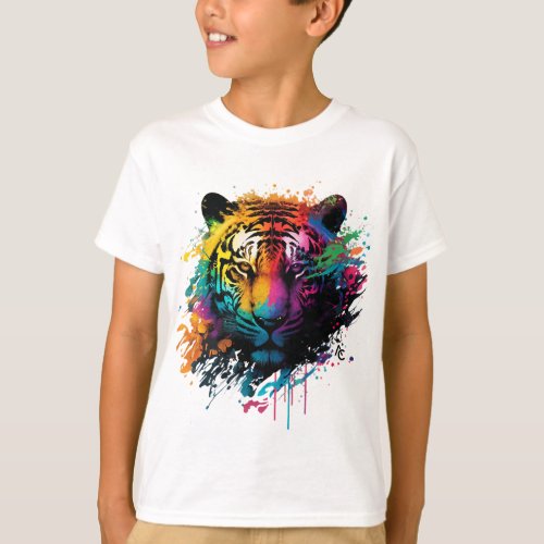 Tiger Ink Graffiti Splash  T_Shirt