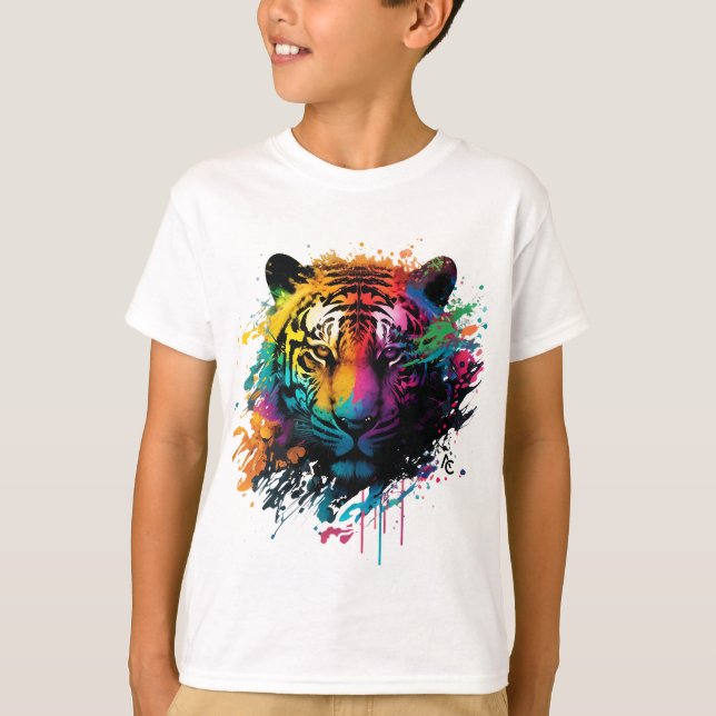 Tiger Ink Graffiti Splash  T-Shirt (Front)